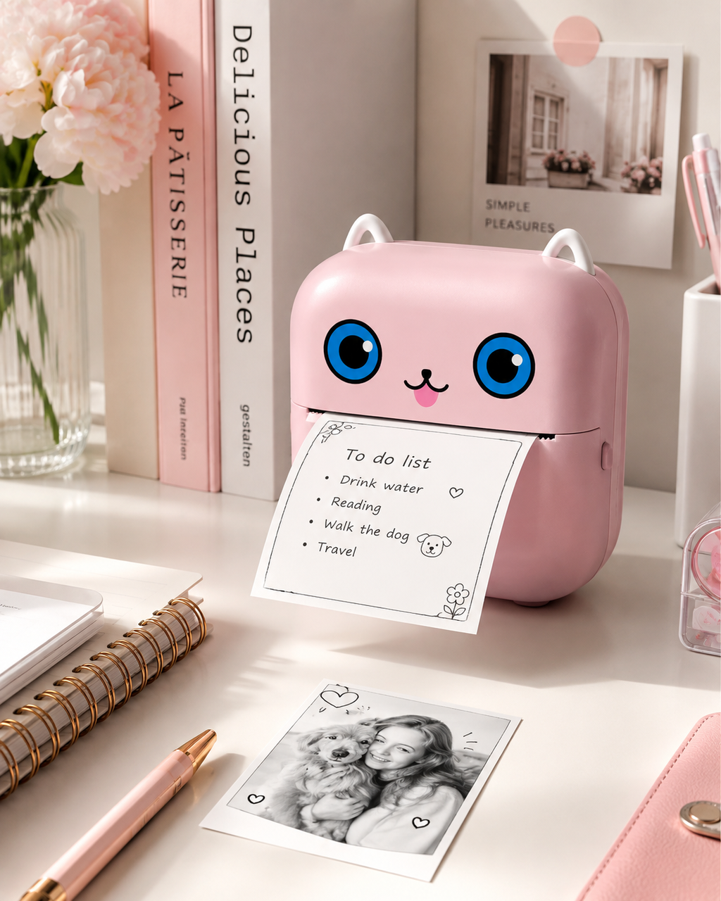 Mini Impresora Térmica Bluetooth Portátil – Imprimí Fotos, Notas y Más Sin Tinta