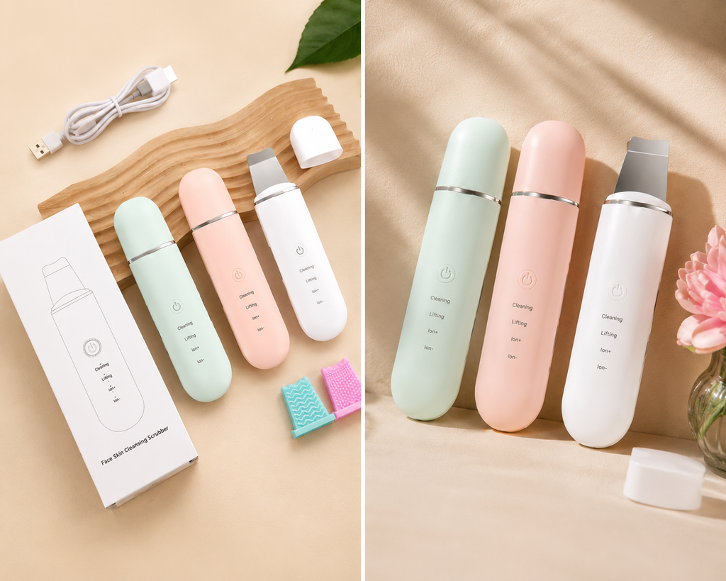 GlowClea Peeling Ultrasónico Facial y Limpiador de Poros Profundo