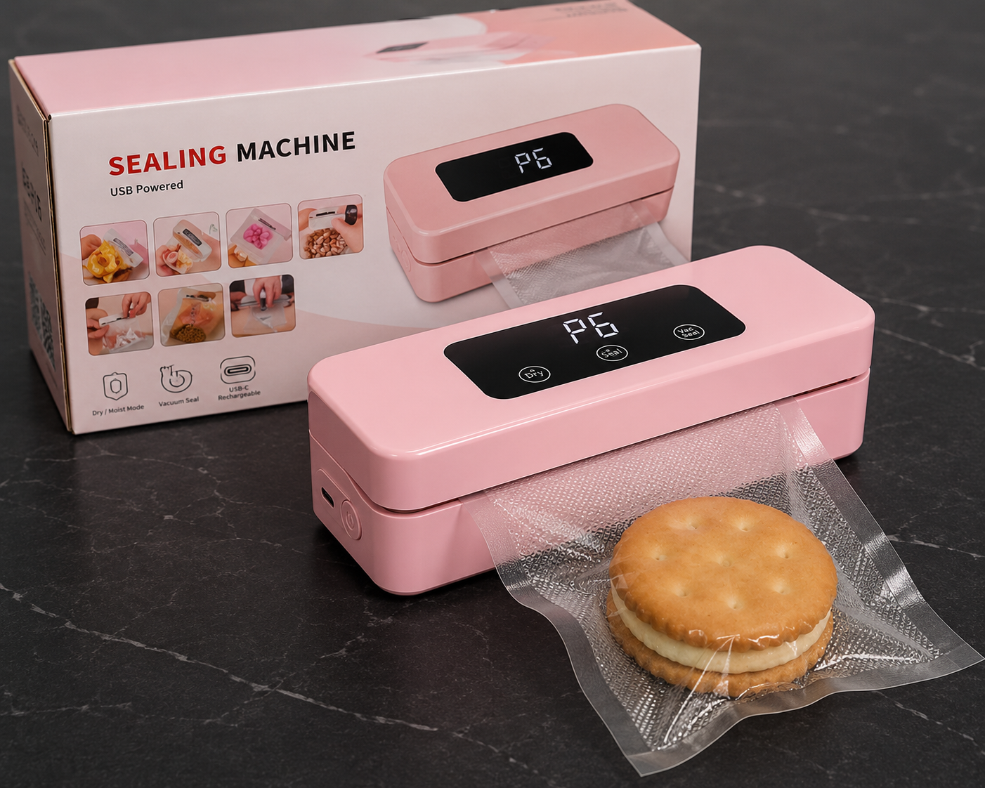 Selladora Portátil USB Premium con Pantalla Digital