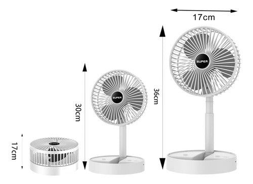 Ventilador USB Plegable y Extensible | Blanco o MINI Verde