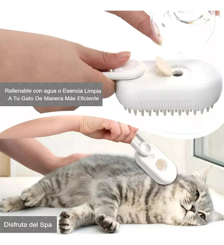 CEPILLO VAPOR ANTI PELOS PARA PERROS Y GATOS