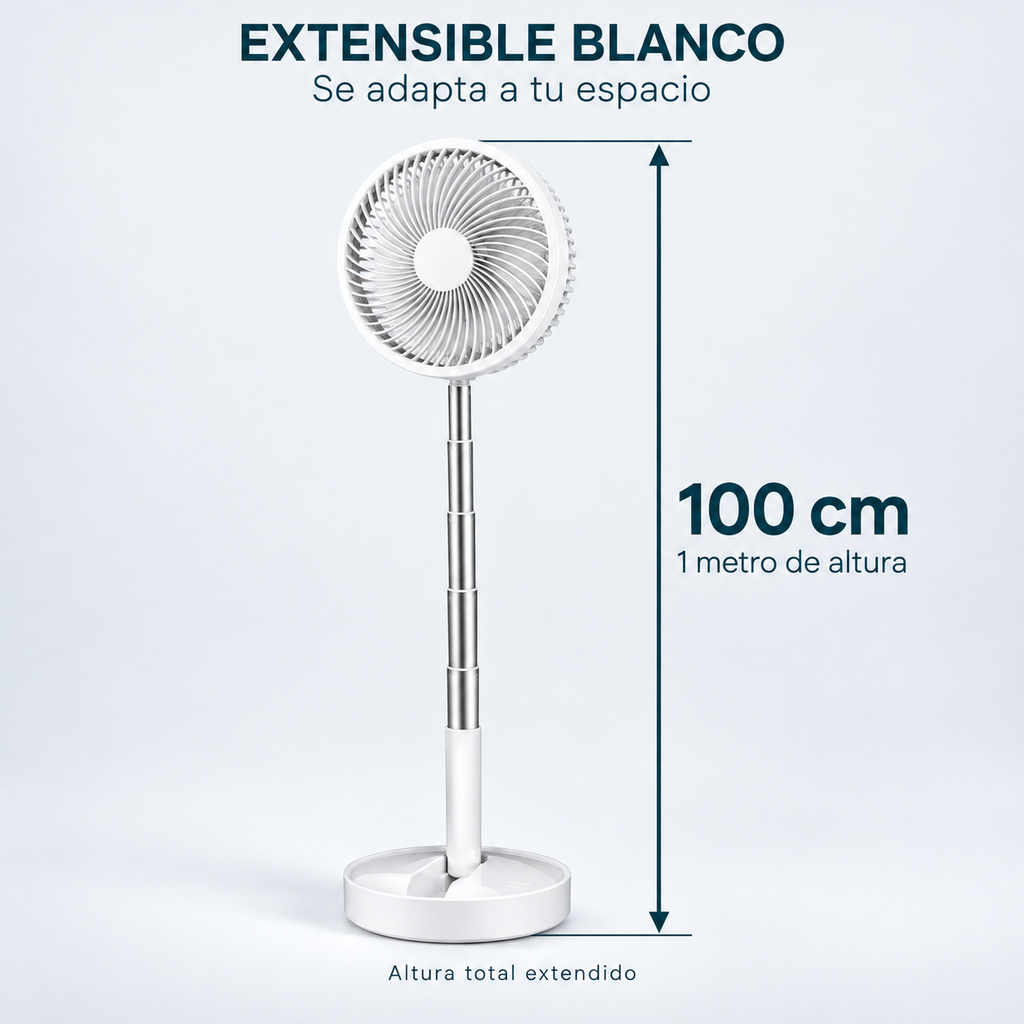 Ventilador USB Plegable y Extensible | Blanco o MINI Verde