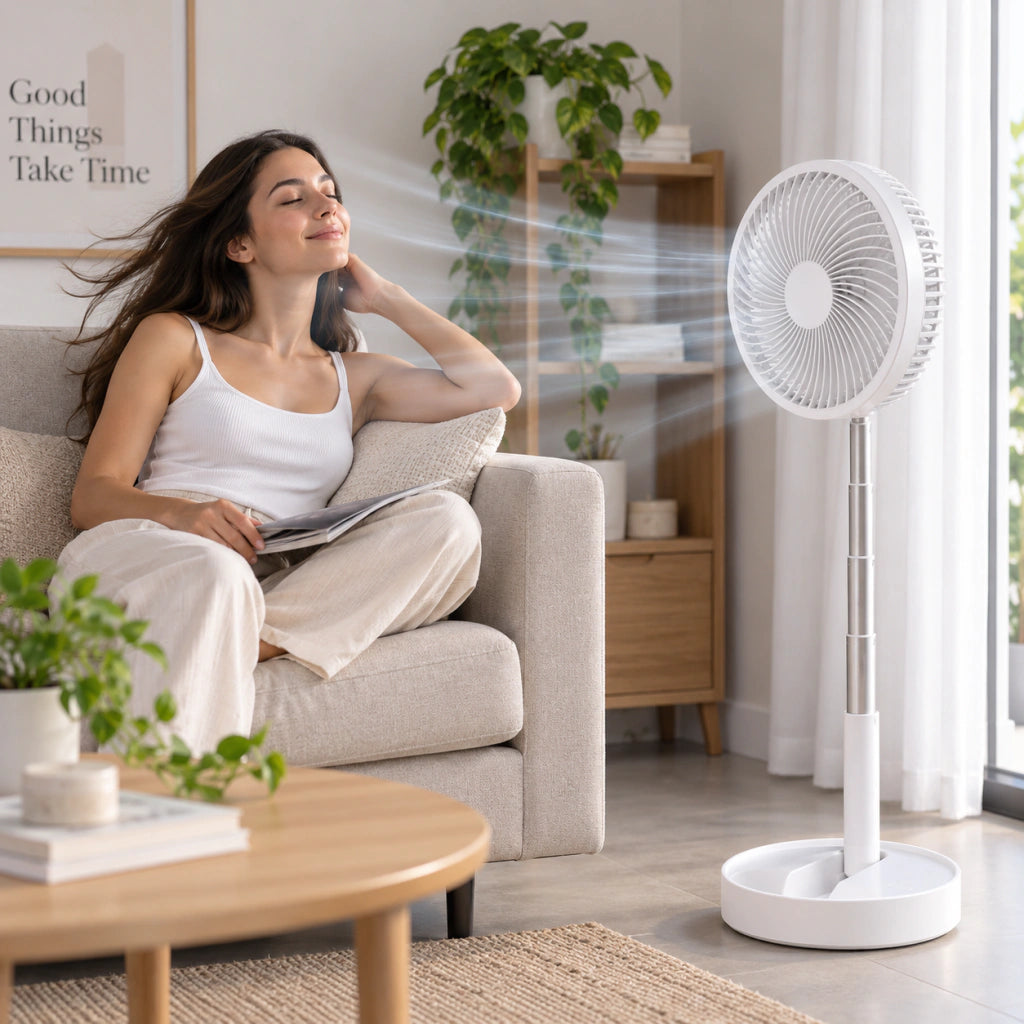Ventilador USB Plegable y Extensible | Blanco o MINI Verde