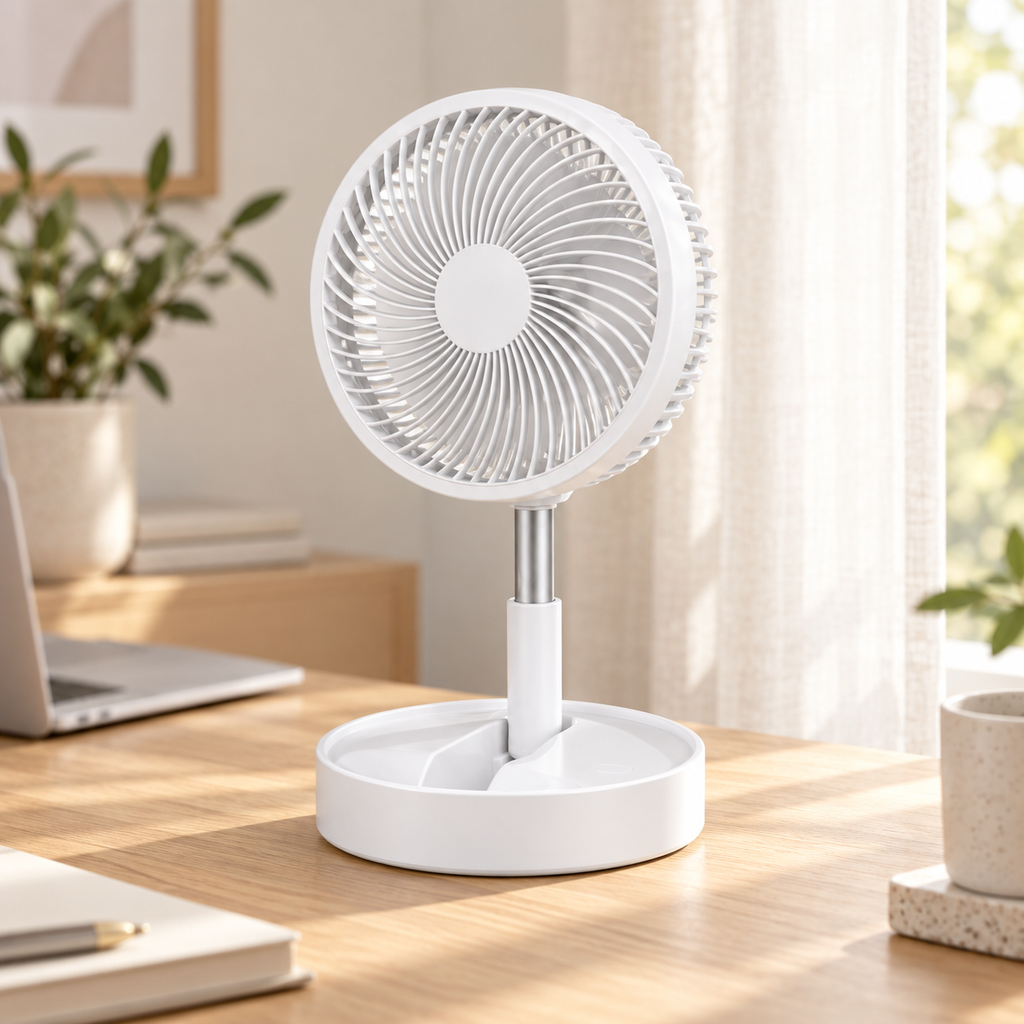 Ventilador USB Plegable y Extensible | Blanco o MINI Verde