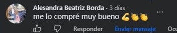 Alesandra Beatriz Borda: me lo compré muy bueno