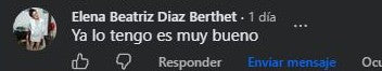 Elena Beatriz Diaz Berthet: Ya lo tengo es muy bueno